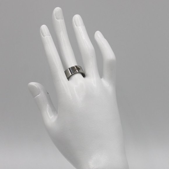 GoT Game of Thrones silver ring band 8mm wide - Picture 3 of 5